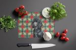 Standard Black Poodle Christmas PoinsettIas Glass Cutting Board Decorative Tempered Glass Kitchen Cutting and Serving Board Large Size Chopping Board